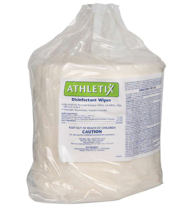 Contec Athletix ATHD0201 Surface Refill Premoistened Manual Pull Wipes