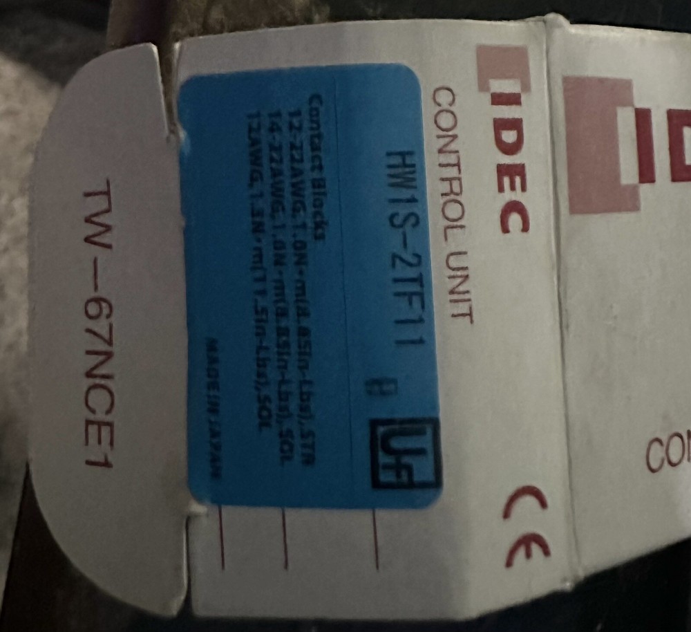 IDEC Control Unit HW1S-2TF11 Switch