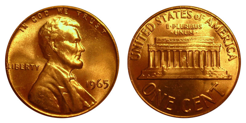 1965 P LINCOLN CENT  - BU