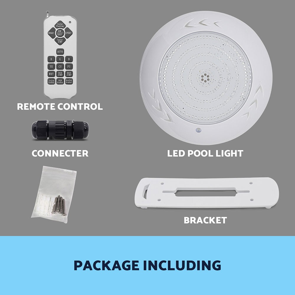 Remote Control Memory Function Resin Filled Swimming Pool LED Light 12V RGB