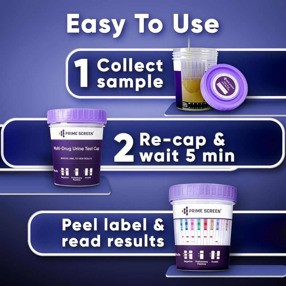 5 Pack 14 Panel Urine Drug Cup - Instant Results for Comprehensive Testing