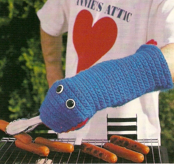 GRILLIN' TIME Grab-It Barbecue Mitt/Crochet Pattern INSTRUCTIONS ONLY