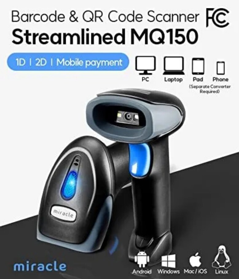 MQ150 - QR Code Reader - QR Code Scanner - 2D Mobile Payment - Handheld - NIB