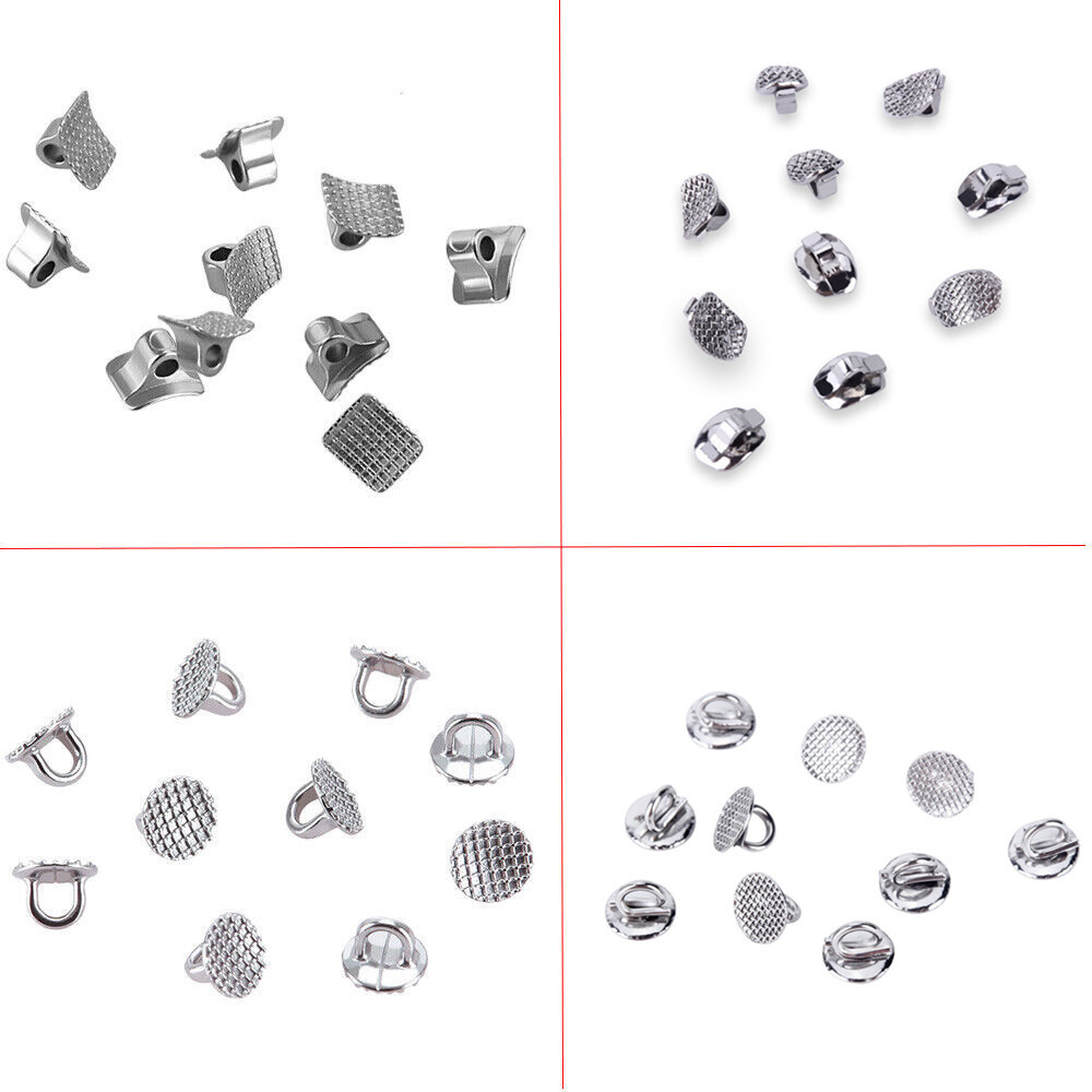 Dental Orthodontic Direct Bond Eyelet Round/Rectangular Mesh Base Lingual Button