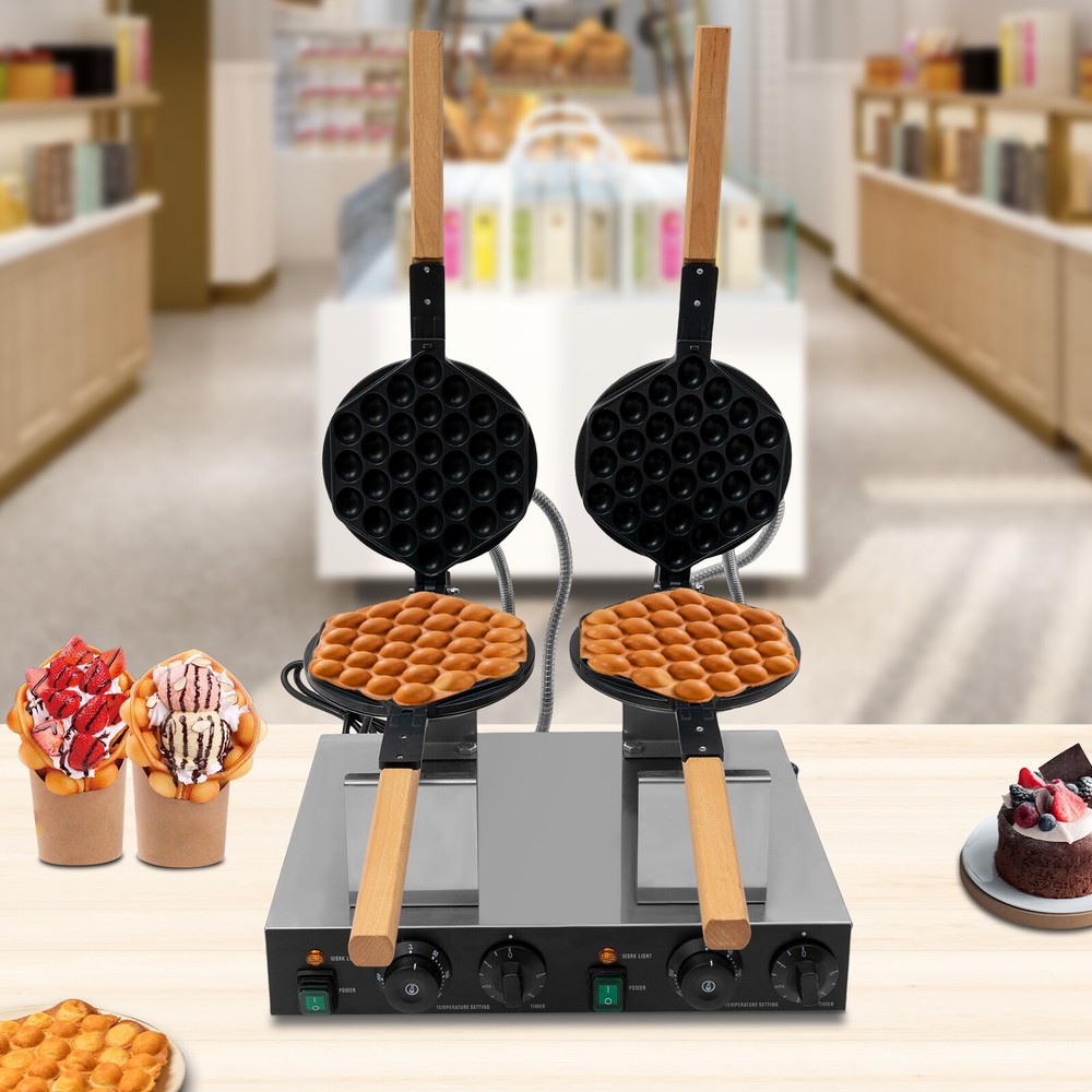 Double-head Commercial Waffle Making Machine Non-stick Egg Waffle Maker