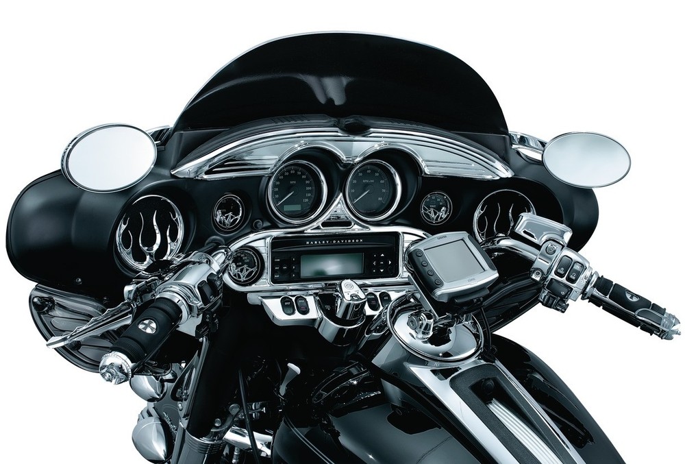 Kuryakyn Front Chrome Flame Speaker Grills (3788)