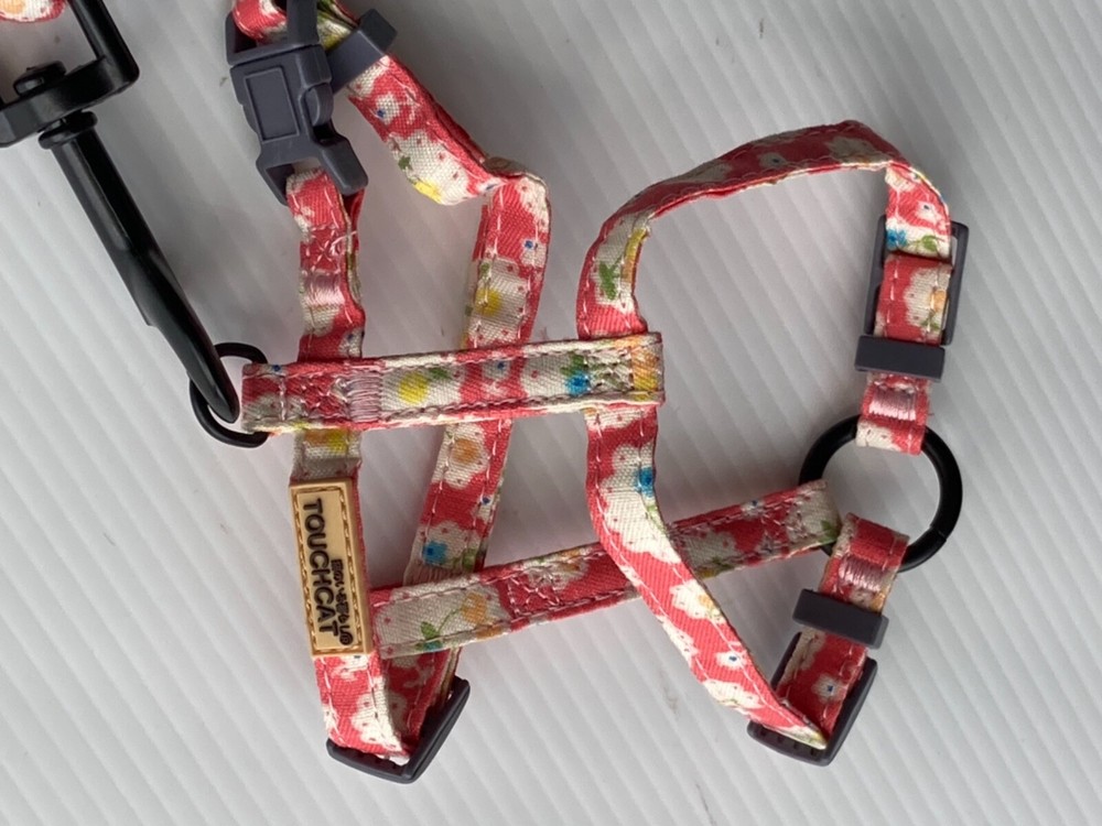 Touchcat Cat Harness and Matching Leash Combo Small Pink 