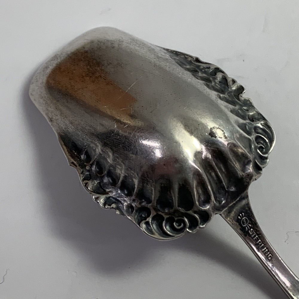 Frank Whiting Sterling Flatware, Tyrolean, Sugar Spoon Shell 5 3/4 inches