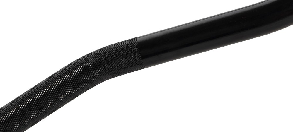 Standard Threaded Curl Barbell Curl Bar with Collars, 48 inch, Black
