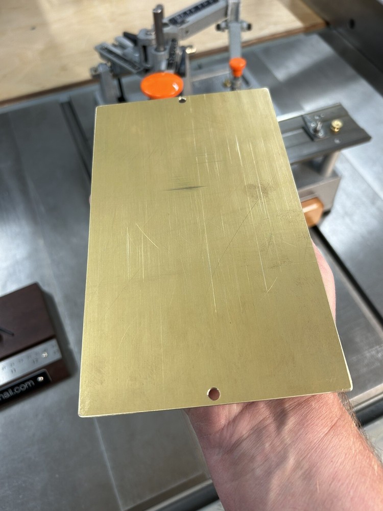 MORSE CODE HAM RADIO SOLID BRASS ENGRAVING PLATE OR DISPLAY PLATE FOR NEW HERMES