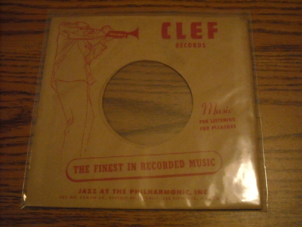 45 RECORD COMPANY SLEEVE.   CLEF, JAZZ.