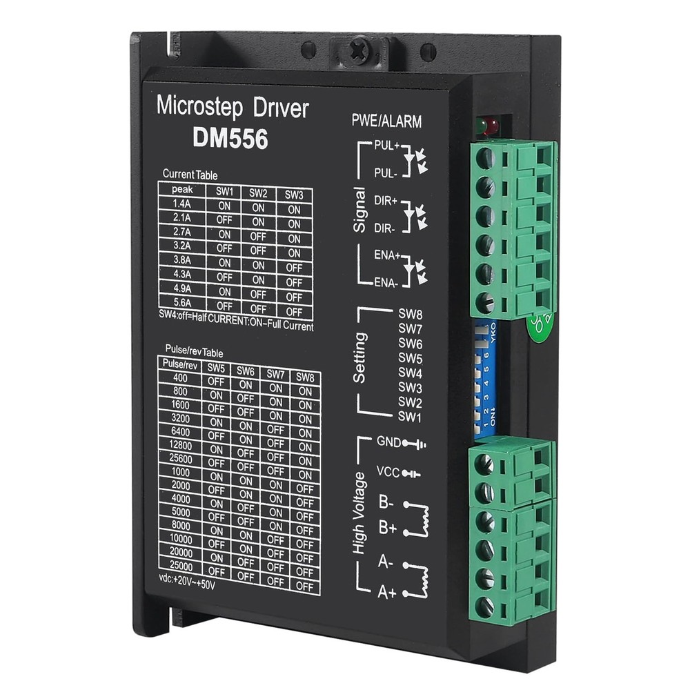 DM556 CNC Digital Stepper Driver - 2-Phase Stepper Motor Controller, 20-50V D...