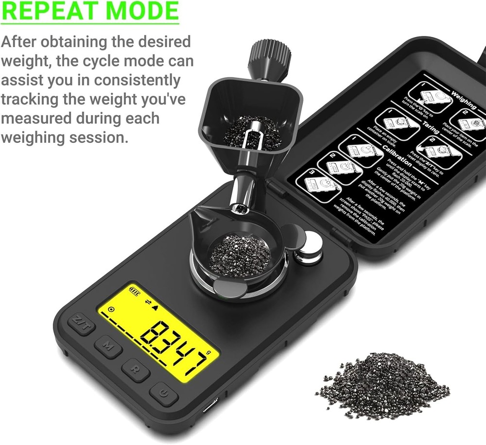 Versatile Milligram Scale with 3 Backlight Colors for Reloading and More