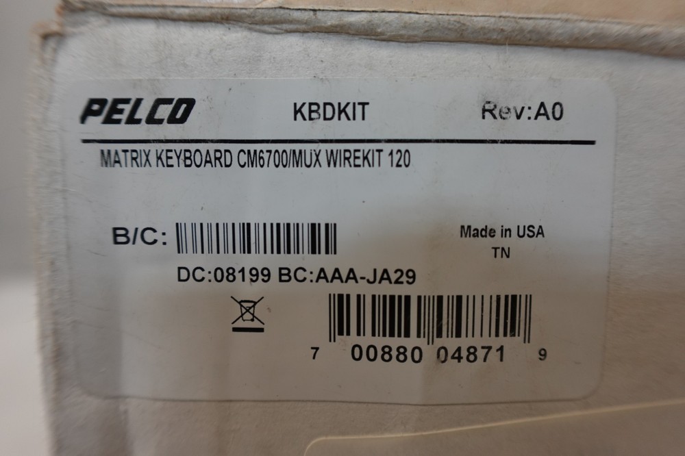 Pelco Surveillance System Matrix Keyboard CM6700 MUX Wire Kit KBDKIT