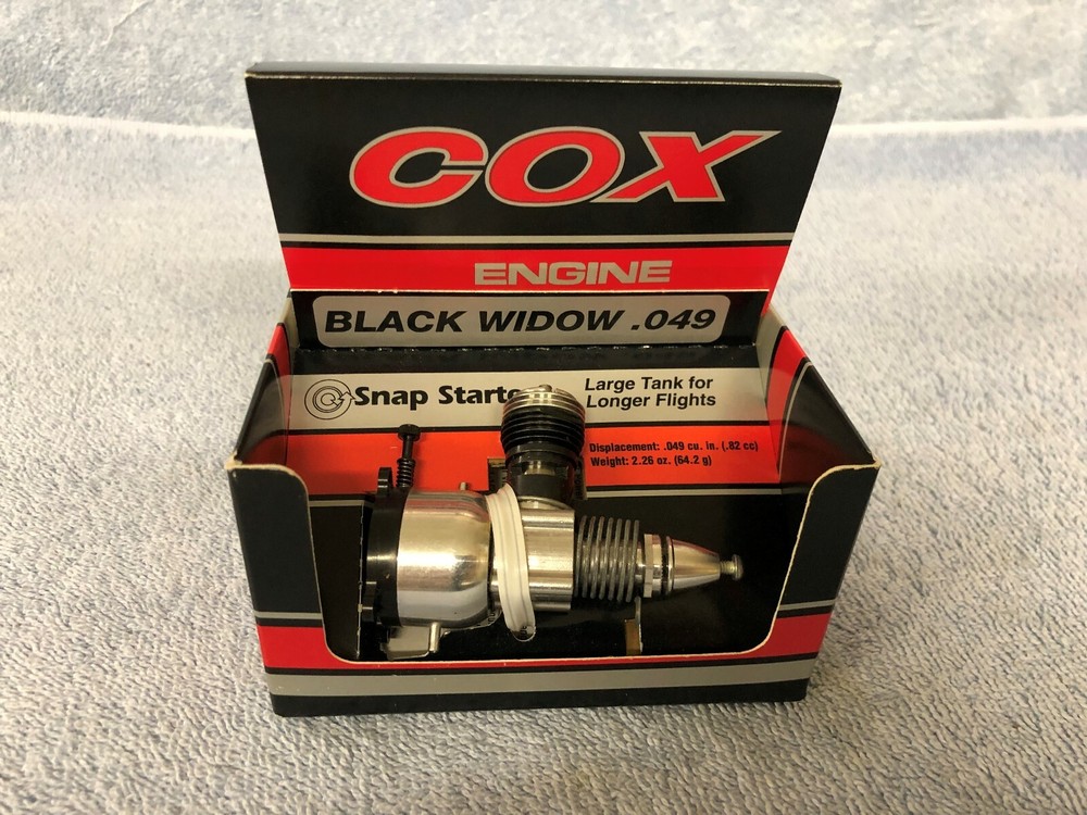 Vintage Cox .049 Airplane Engine #150 Black Widow