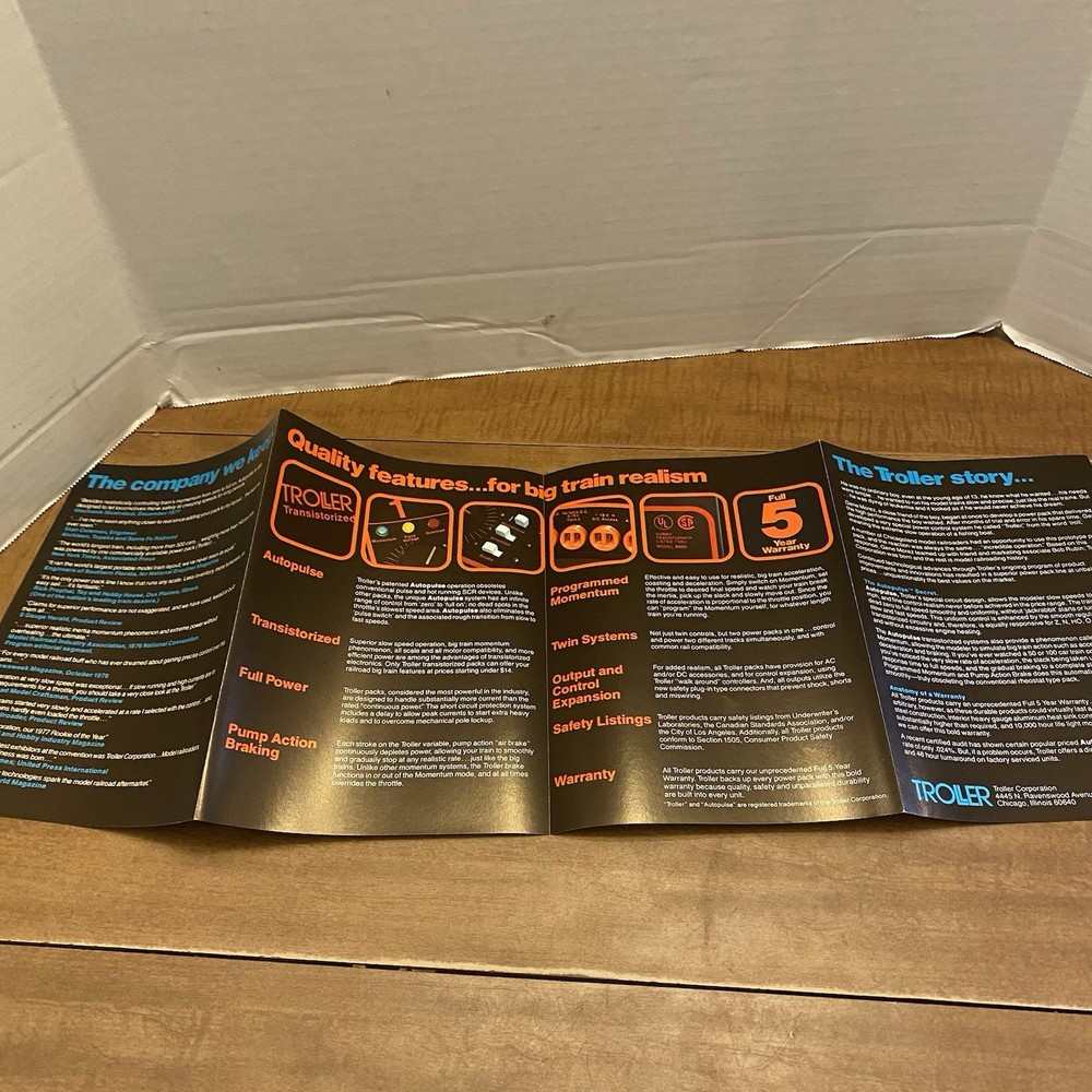 Autopulse Troller VTG Railroading Mode Train Controller Pamphlet