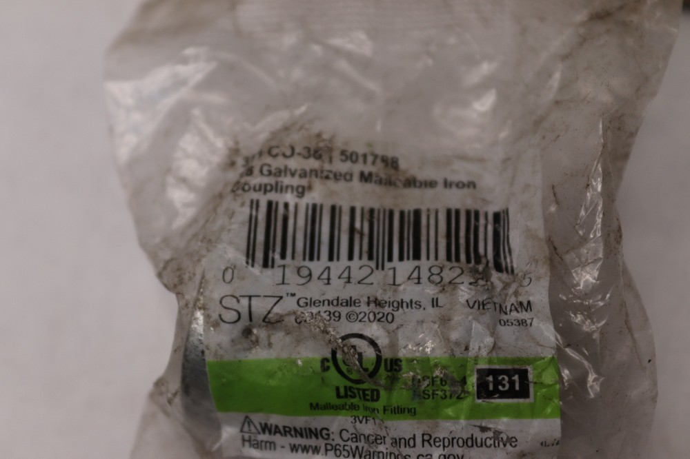 STZ Coupling Galvanized Maleable Iron 3/8" 311 CO-38