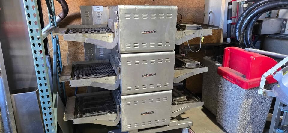 ovention s2000 triple stack pizza ovens with stand
