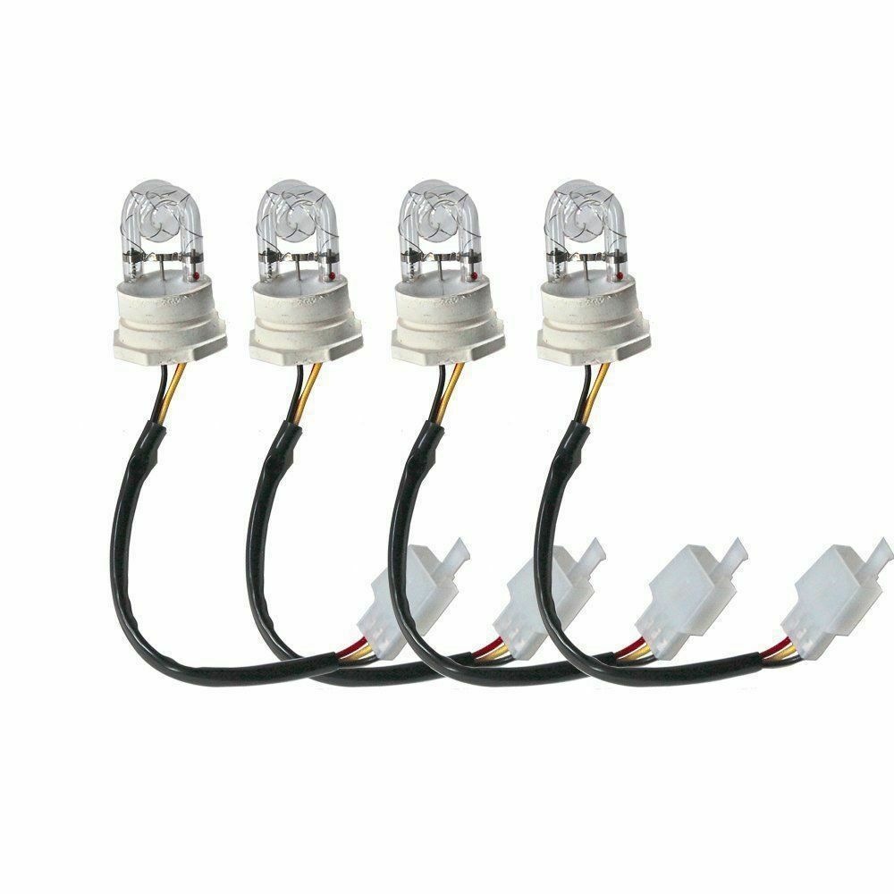 4 Pcs Car Hide A Way Flash Strobe Spare Lamp Replacement Bulbs Tube Light White