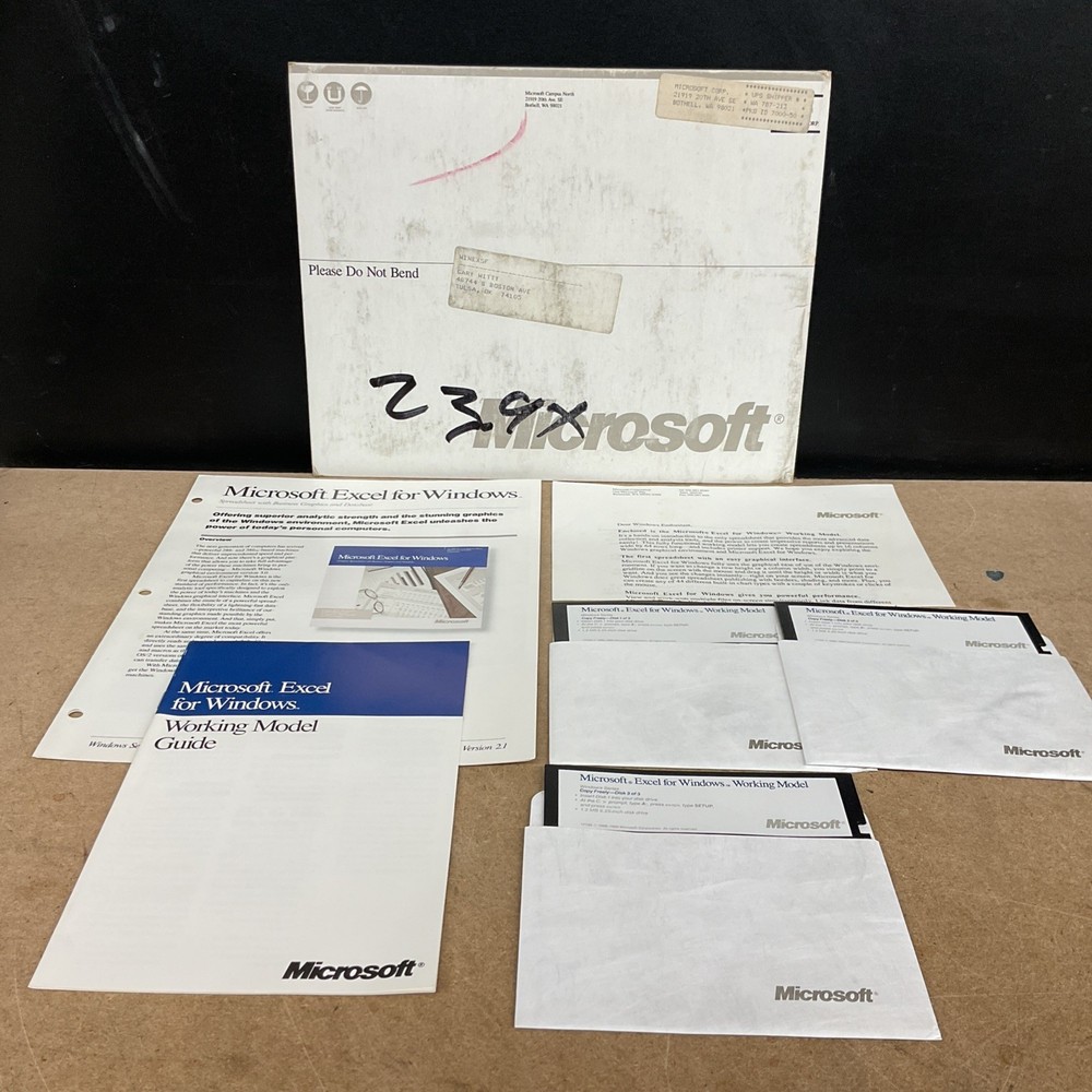 Microsoft Excel Version 2.1 For Windows 5.25 Inch Floppy Vintage Computing