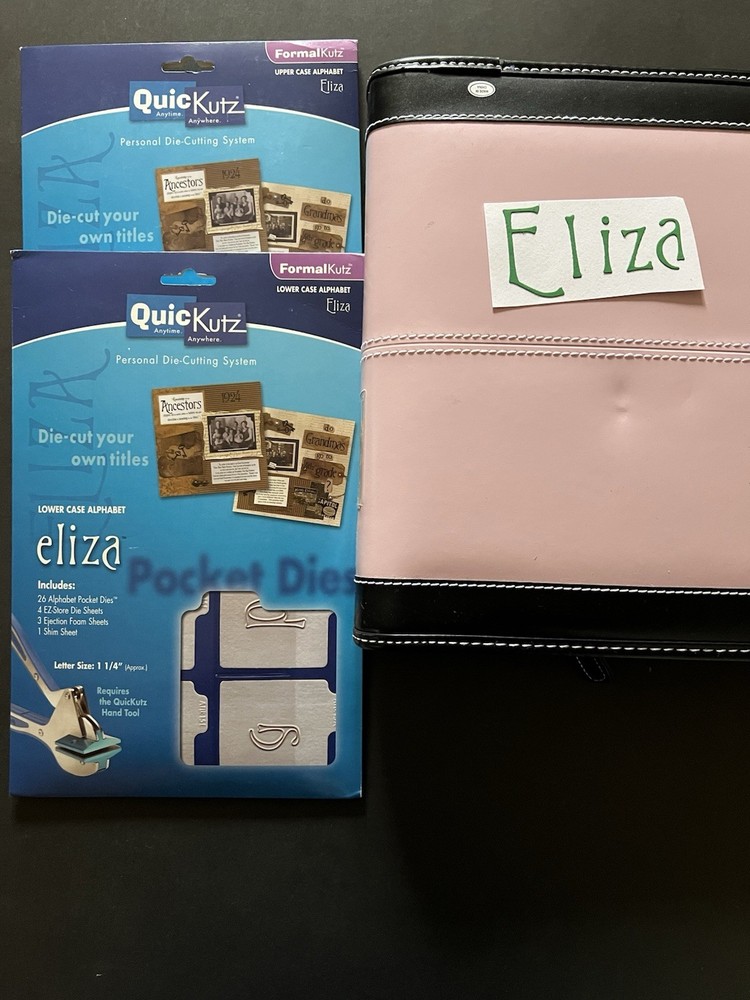 Quickutz Alphabet ELIZA Complete Upper Case, Lower Case, Punctuation W/Binder