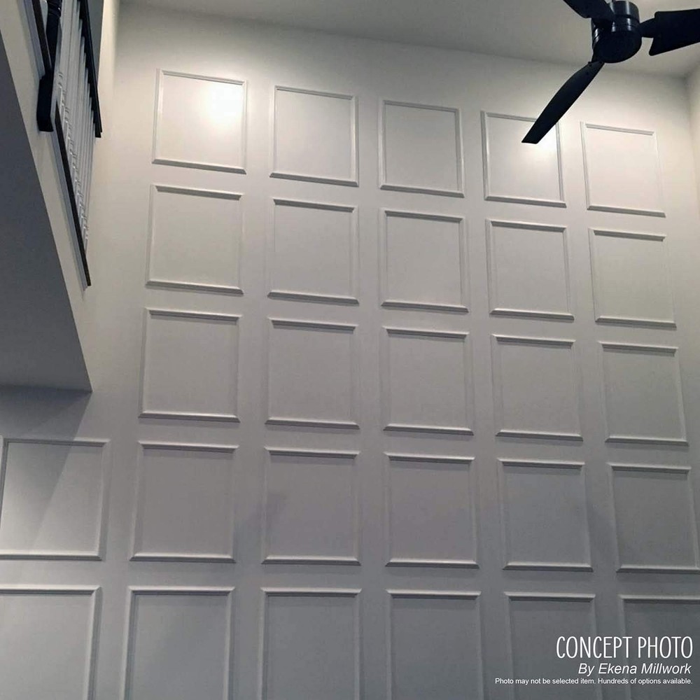 12x20 Ash Wainscot Panel Molded Classic Wall 1/2 Thick White