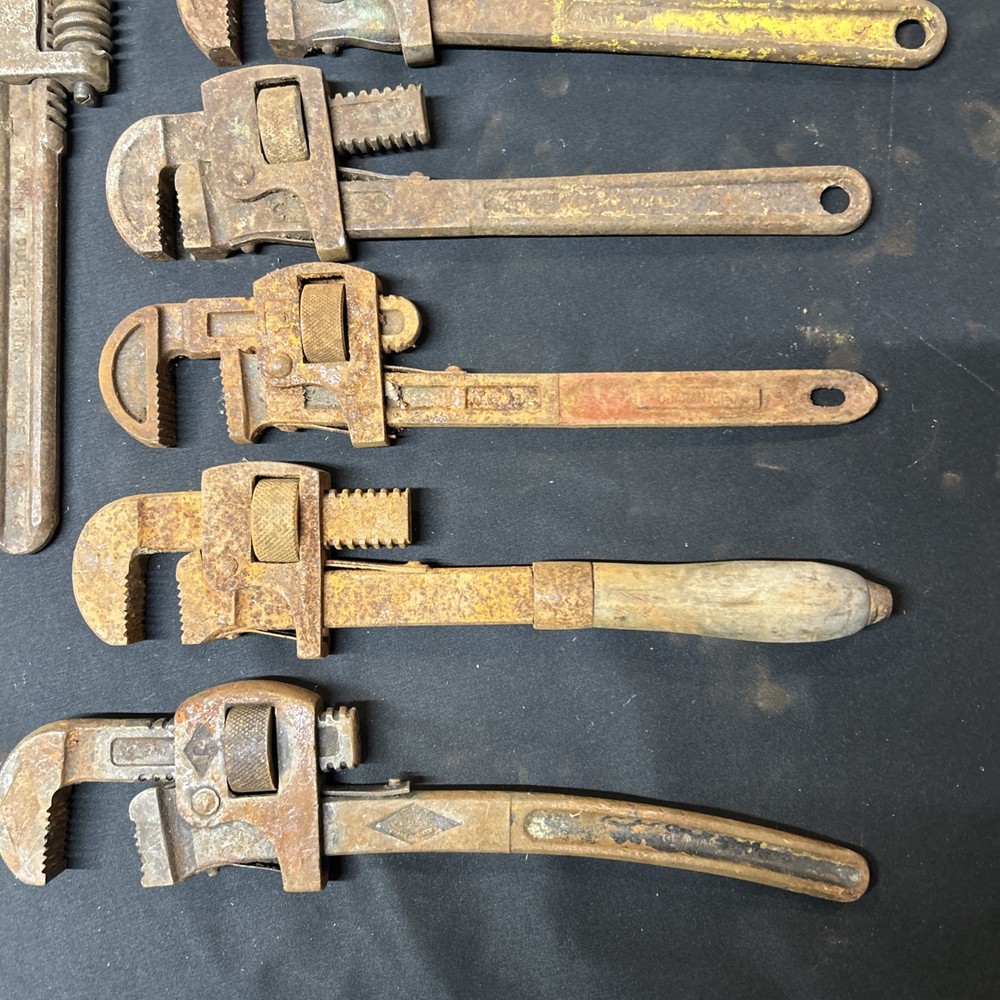 Lot Of 11 Pipe Wrenches