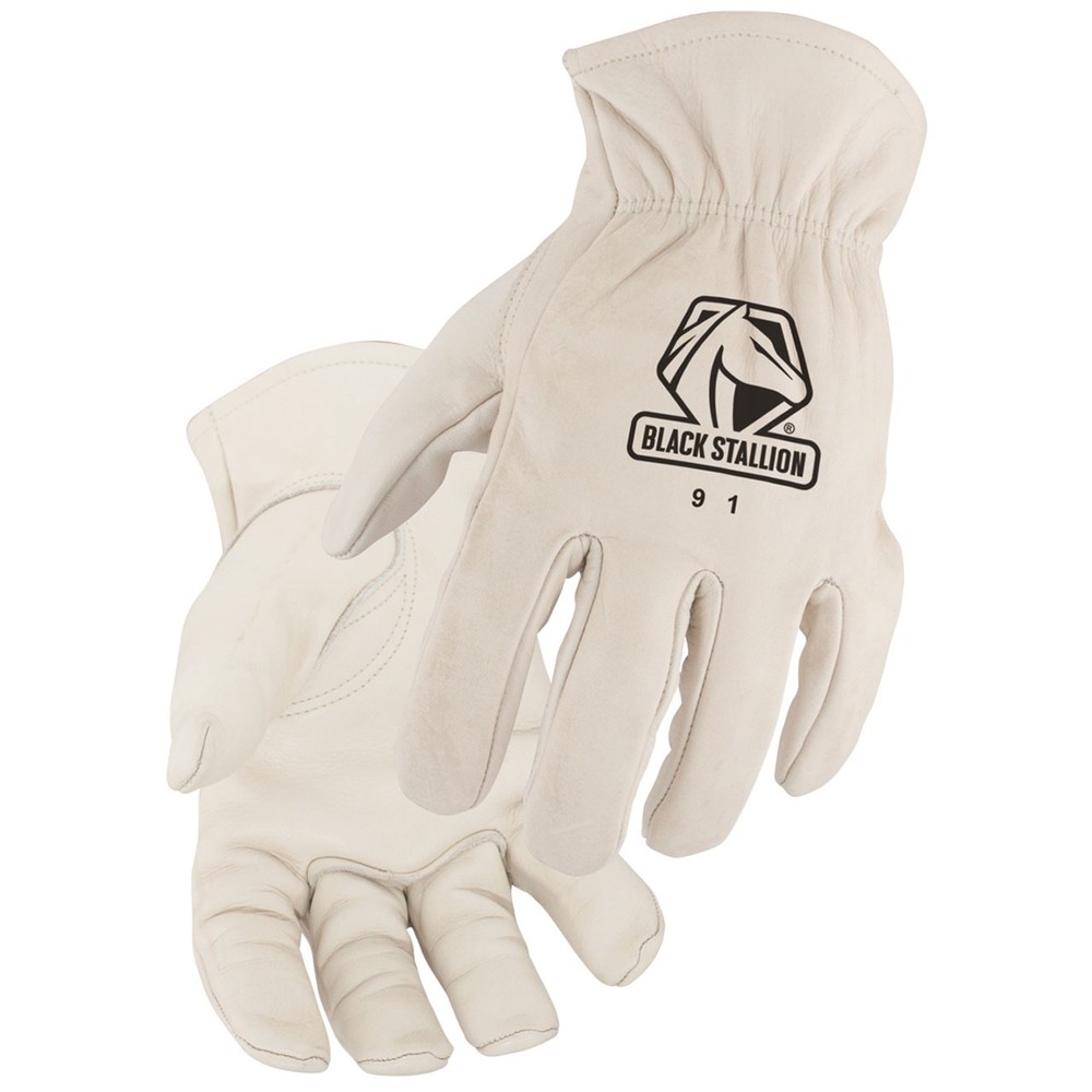 Black Stallion 91 Premium Grain Cowhide Drivers Gloves Medium