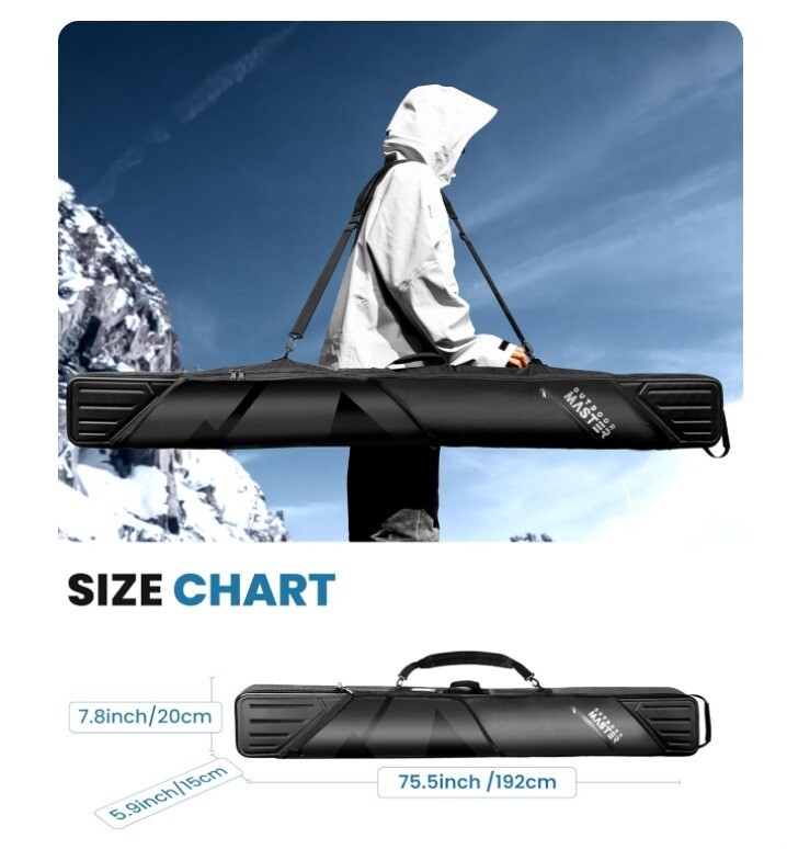 OutdoorMaster Ski Bag with Hard Shell On Both Ends, (missing shoulder strap)