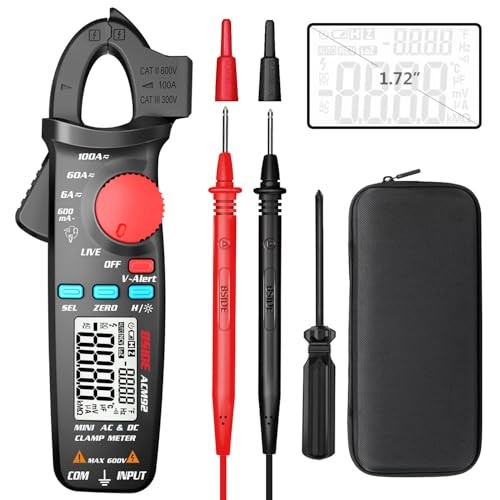 BSIDE DC Current Clamp Meter 6000 Counts Digital Multimeter Amp ACM92