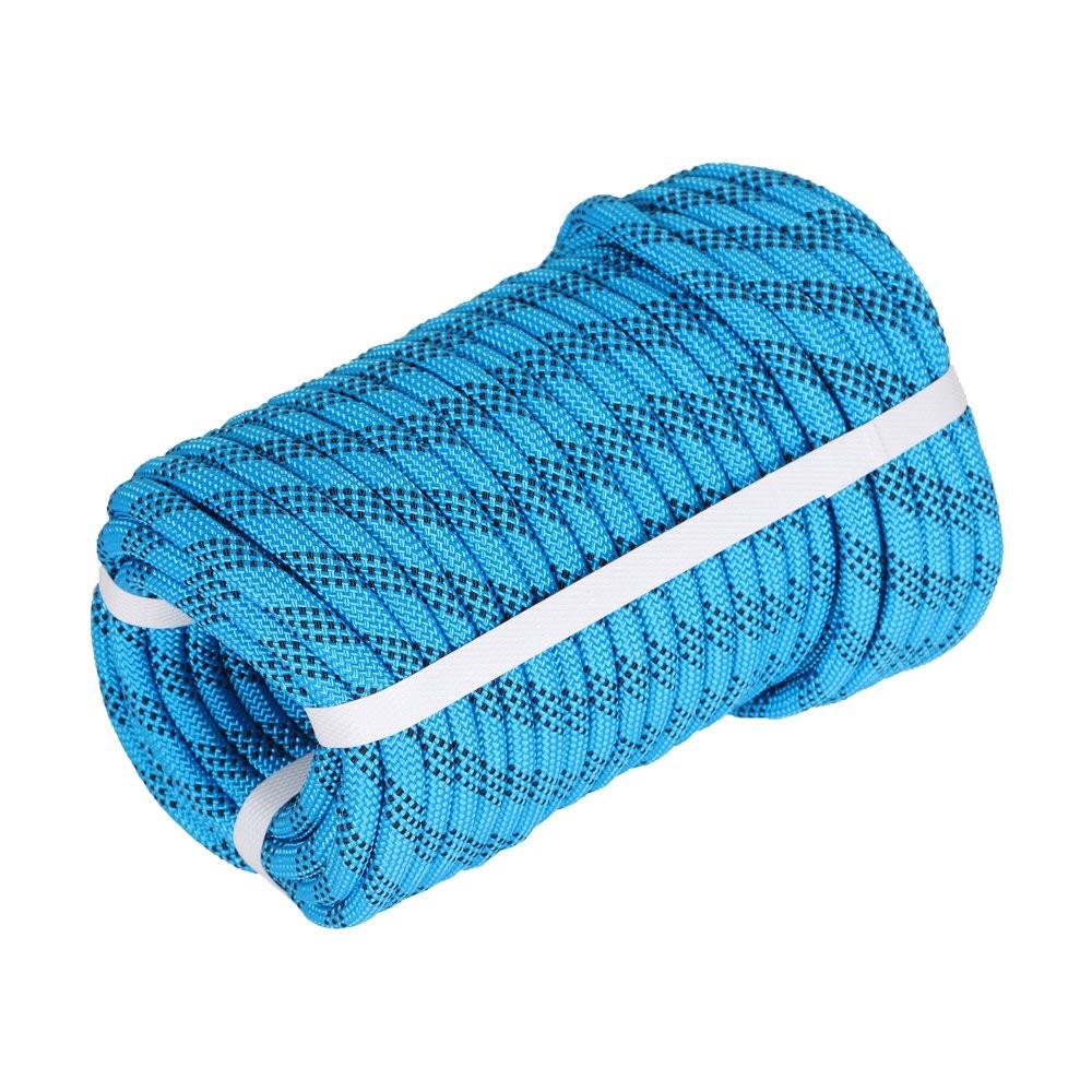 3/8" × 100' Arborist Tree Rope Braid Polyester Rope Blue & Black