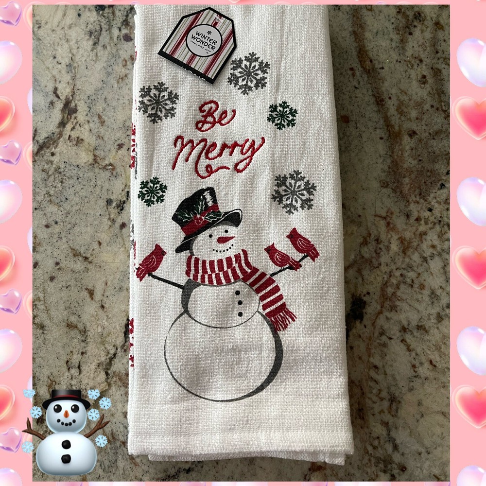 Snowman Kitchen Towel 2 Pk Set NEW. 🎄☃️