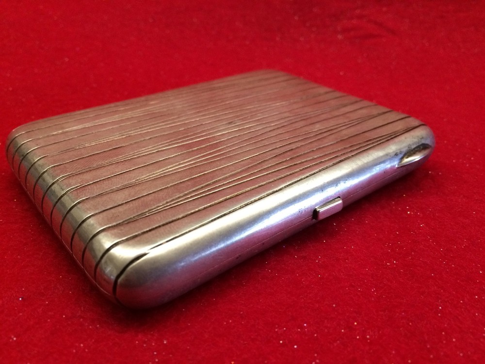 ANTIQUE RUSSIAN STERLING SILVER CIGARETTE CASE - 228 GRAM