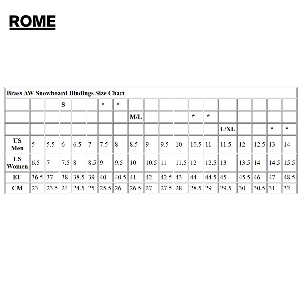 ROME Brass AW Stone Bindings (RO.26.25.BRAS.BG)