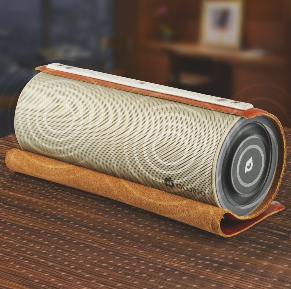 Owlee Scroll Premium Portable Bluetooth Wireless Speaker With Leather and Case