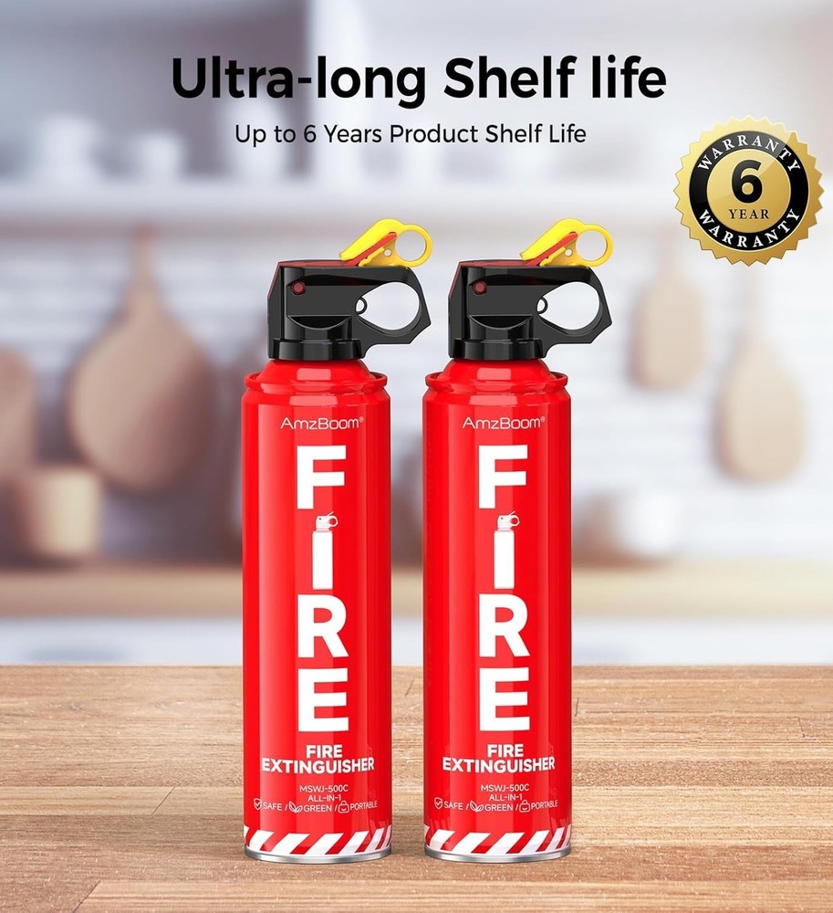 AmzBoom 2-Pack Fire Extinguisher for Home