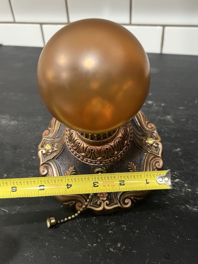 Antique Polychrome Finish Single Socket Flush Mount Fixture Rewired 57H
