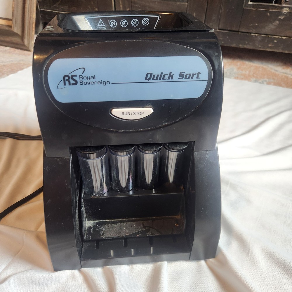Royal Sovereign Quick Sort Counter Top Coin Sorting Machine Model QS-1AC Tested