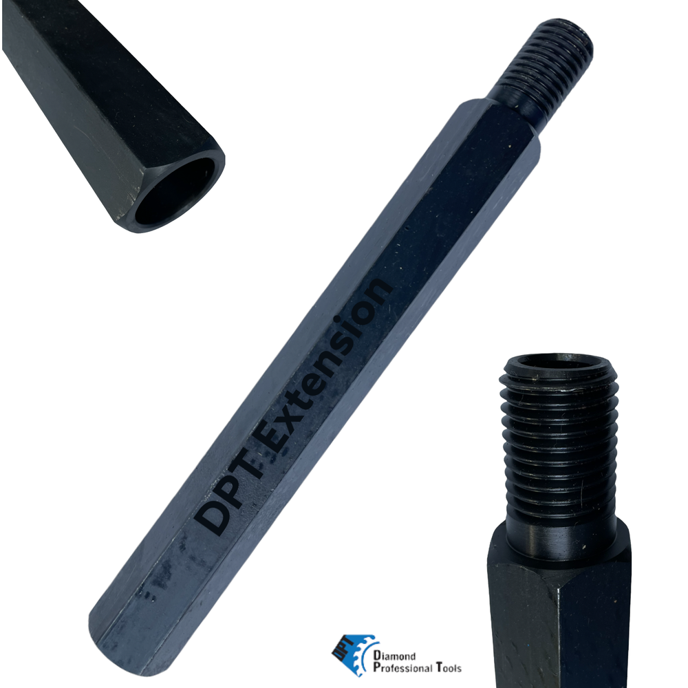 2 Pack Shaft Extension Adapter for Core Drill Bits 1/4"-7 Thread 12" Length
