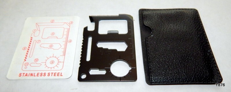 3 PCS Black Stainless Steel Wallet Multitools