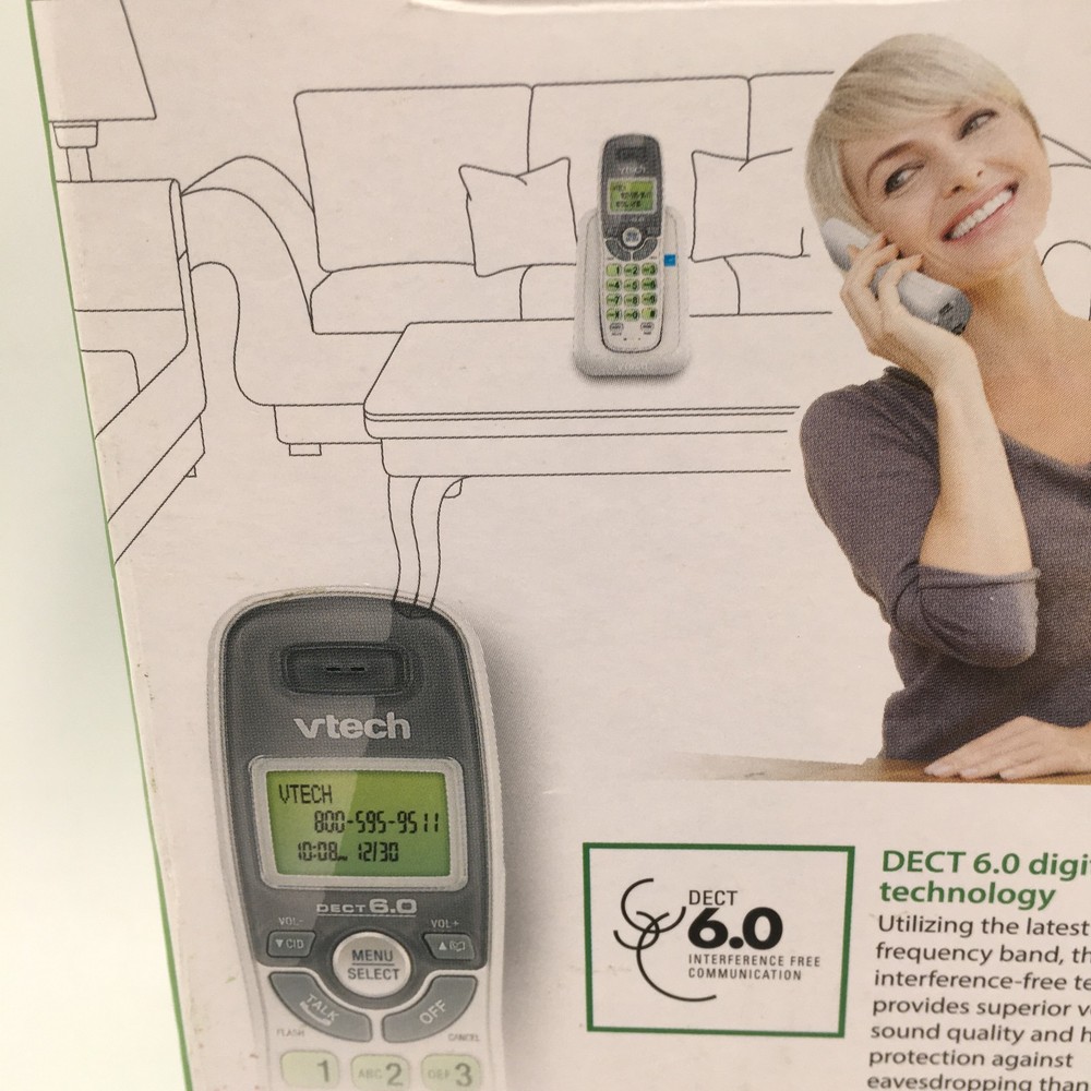 Vtech CS6114 DECT 6.0 1 Handset Cordless Telephone New Open Box Item