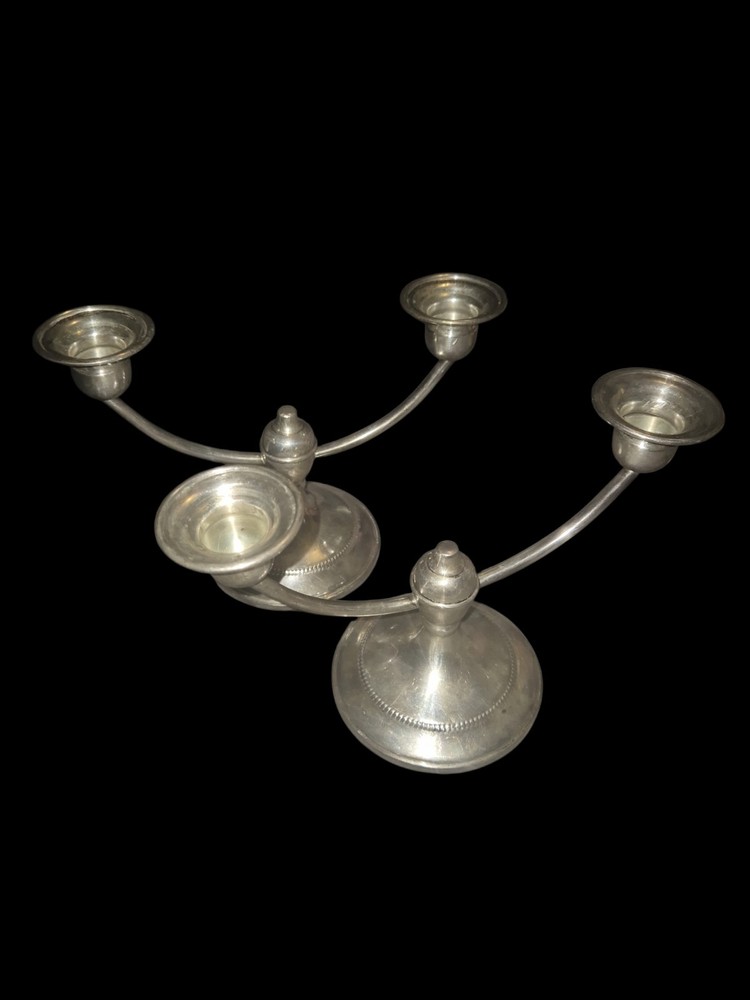 Lovely Vintage Sterling Silver Candelabra Set