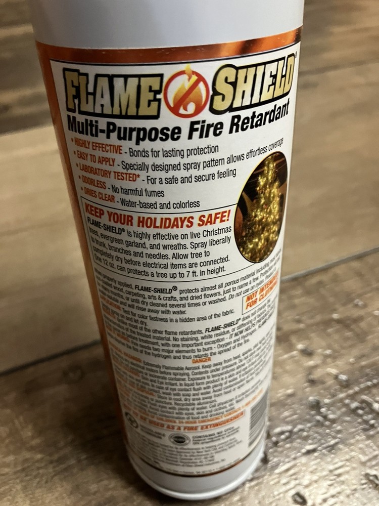 Flame Shield Fire Retardant Spray Bottle 12 Oz Multi Purpose Surface New