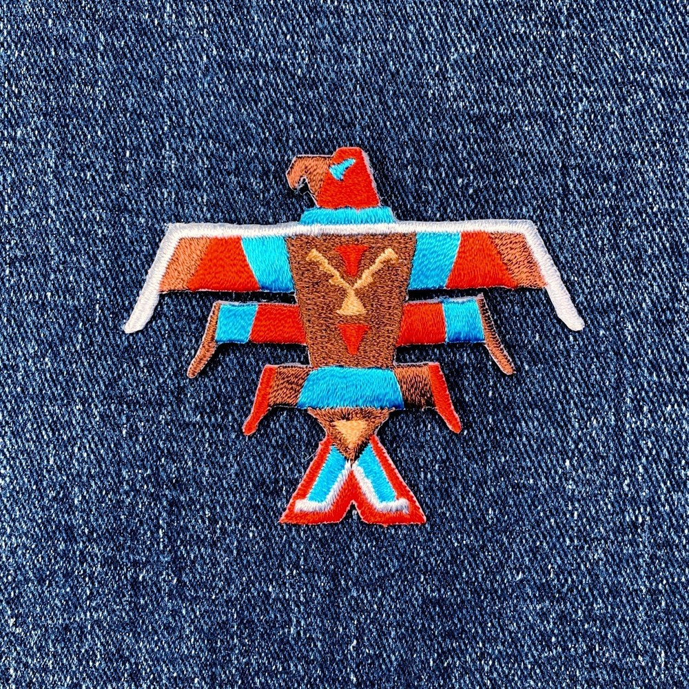 Firebird Applique Patch - Eagle Bird Embroidered Badge Iron On 2.5"