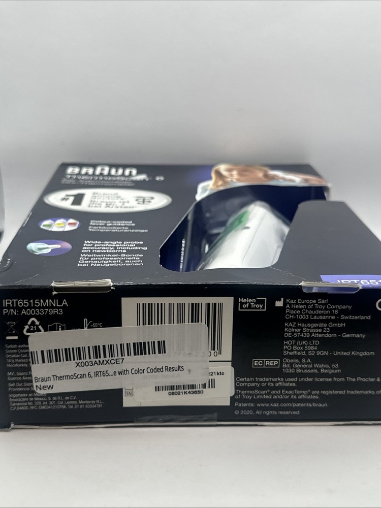 Braun ThermoScan 6 Ear Thermometer with Color-Coded Digital Display