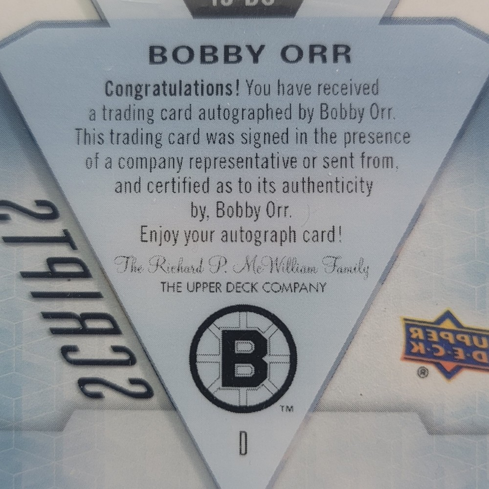 Bobby Orr Auto Trilogy Ice Scripts 2016-2017