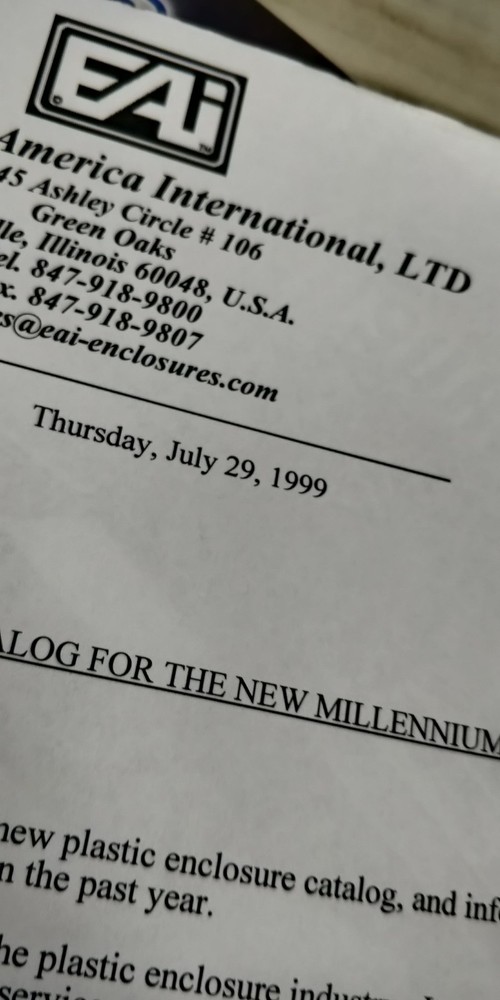 1999 EAI enclosures catalog cases C2