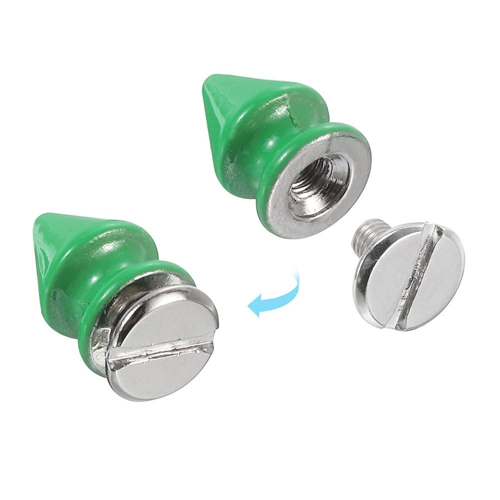 20Sets Cone Spike Stud Rivet,12mm Tree Studs and Spikes Green