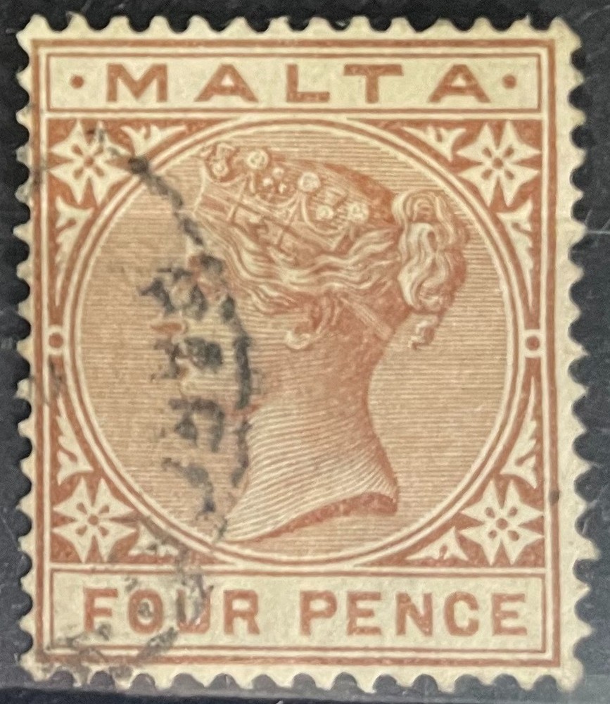 MALTA 1885 Victoria 4d Brown
