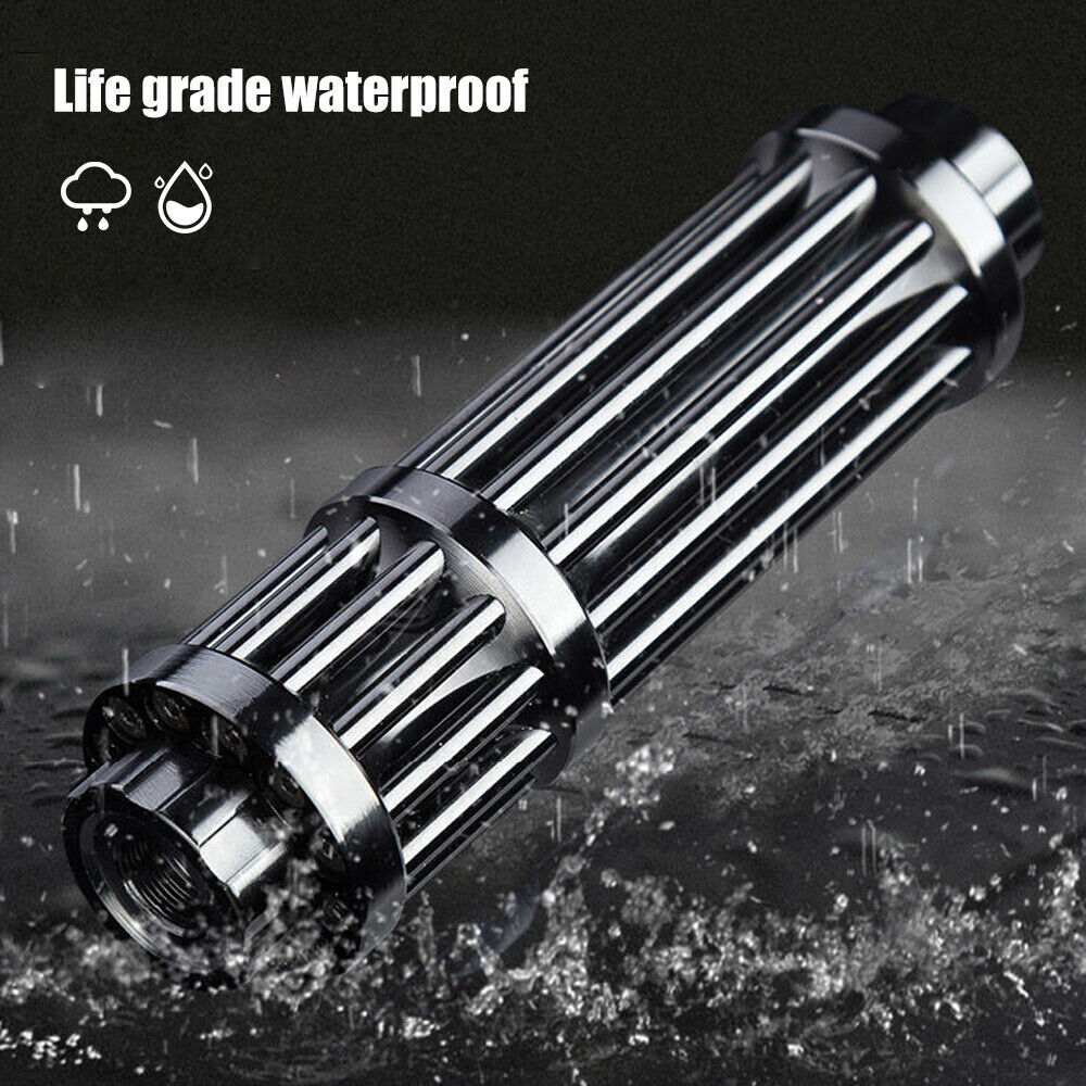 10Watt Adjustable High Power Blue Burning Laser Pointer Visible Dot Torch Light